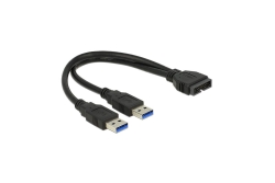 DELOCK USB3.0 Kabel Pinheader 19pin -> 2x A St/St 0.2