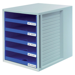 Schublabdenbox SCHRANK-SET - A4/C4, 5 offene Schubladen,...