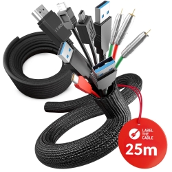 LTC Kabelschlauch Pro Cable Tube 25m zum Bündeln&Ordnen schw