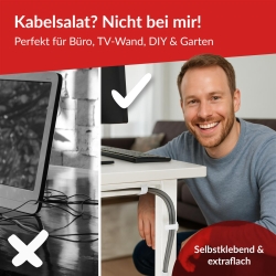 LTC Kletthalter Pro Wall 50er Set selbstklebend weiß