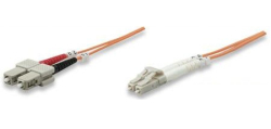 INTELLINET LWL Anschlusskabel LC/SC 1m Multimode OM2 orange