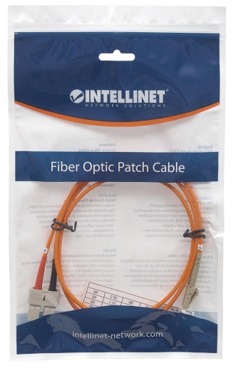 INTELLINET LWL Anschlusskabel LC/SC 2M Multimode OM1 orange