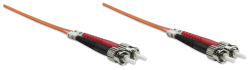 INTELLINET LWL Anschlusskabel ST/ST 1m Multimode OM1 orange