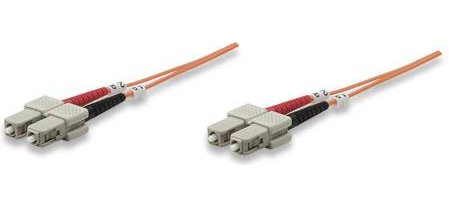 INTELLINET LWL Anschlusskabel SC/SC 1m Multimode OM1 orange
