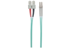 INTELLINET LWL Anschlusskabel LC/SC 2m Multimode OM3 aqua