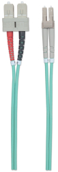 INTELLINET LWL Anschlusskabel LC/SC 3m Multimode OM3 aqua