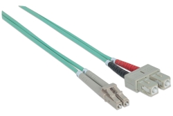 INTELLINET LWL Anschlusskabel LC/SC 3m Multimode OM3 aqua
