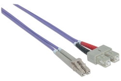 INTELLINET LWL Anschlusskabel LC/SC 3m Multimode OM4 lila