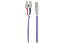 INTELLINET LWL Anschlusskabel LC/SC 5m Multimode OM4 lila