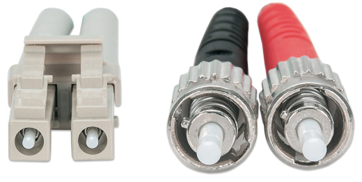 INTELLINET LWL Anschlusskabel LC/ST 1m Multimode OM3 Aqua