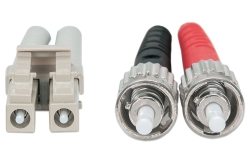 INTELLINET LWL Anschlusskabel LC/ST 1m Multimode OM3 Aqua