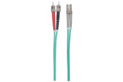 INTELLINET LWL Anschlusskabel LC/ST 1m Multimode OM3 Aqua