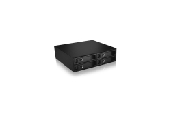 Backplane IcyBox 4x2,5 SATA/SAS HDD/SSD -> 5,25 Schacht sw retail