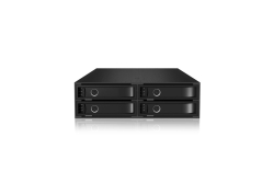 Backplane IcyBox 4x2,5 SATA/SAS HDD/SSD -> 5,25 Schacht sw retail