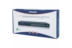 INTELLINET Switch 24x GE Web-Managed Rackmount 2x SFP