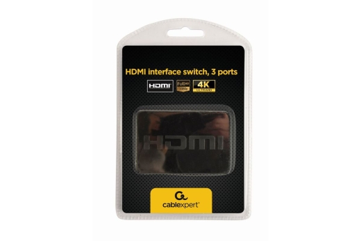 gembird HDMI Switch 3 Eingänge -> 1 Ausgang 4k +Fernbed.