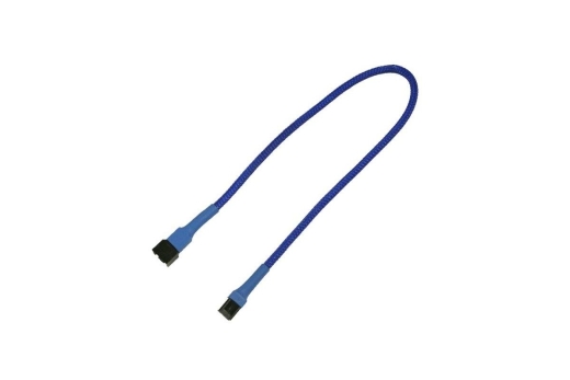Nanoxia Kabel 3-Pin Verlängerung, 30 cm, blau
