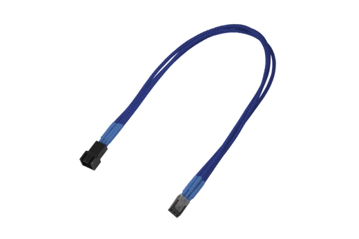 Nanoxia Kabel 3-Pin Verlängerung, 30 cm, Single, blau