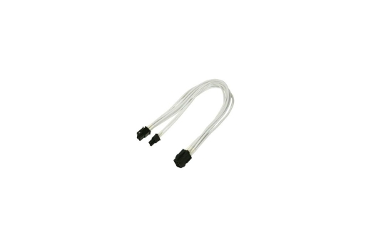 Nanoxia Kabel PCI-E 6- auf 6+2-Pin, 30 cm, Single, weiß