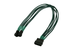 Nanoxia Kabel 4-Pin auf 2 x 3-Pin, Single, 30 cm, grün