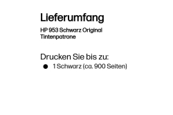 HP 953 Schwarz Tintenpatrone 23,5ml