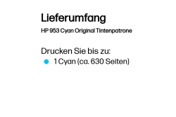 HP 953 Cyan Tintenpatrone 10ml