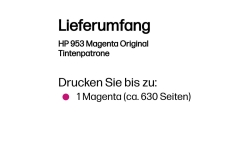 HP 953 Magenta Tintenpatrone 9ml