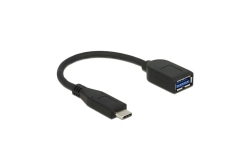 DELOCK USB3.1 Kabel C -> A St/Bu 0.10m koaxial sw Prem