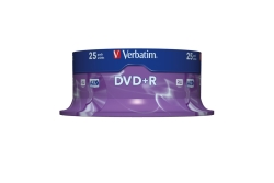 DVD+R Verbatim 4,7GB 25pcs Pack 16x Spindel azo silber retail
