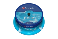 CD-R Verbatim 700MB 25pcs Pack 52x Spindel extra protect retail
