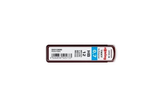 ROTRING Feinmine Dose Feinminen 12 Stück 0.7 HB
