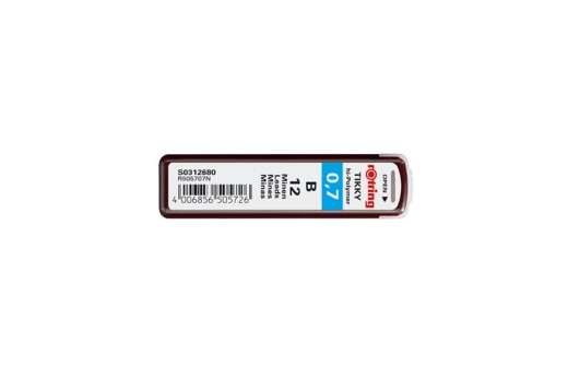 ROTRING Feinmine Dose Feinminen 12 Stück 0,7 B