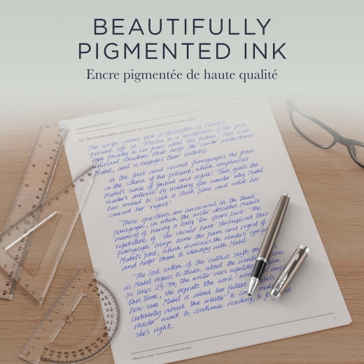 Parker Ersatzminen für Tintenroller | mittlere Spitze | blaue QUINK Tinte | 2 Stück