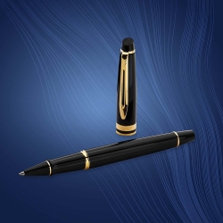 Waterman Expert Tintenroller | Hochglänzend Schwarz...