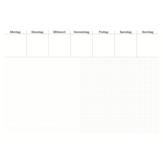 Notiz-Schreibunterlage „Office - Liniert & Kariert“ - 60 x 42 cm, 30 Blatt