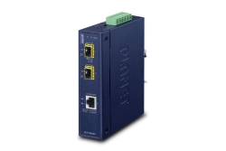 PLANET IP30 10/100/1000T to 2-Port 100/1000X SFP Gbit Conv.
