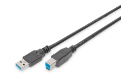 DIGITUS USB 3.0 Anschlusskabel Typ A -B St/St 1,8m, sw...