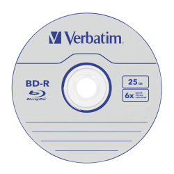 BD-R Verbatim Datalife SL 6x 25GB 25pack Spindel No ID