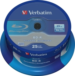 BD-R Verbatim Datalife SL 6x 25GB 25pack Spindel No ID