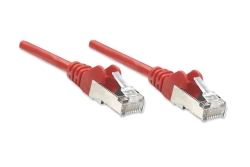 INTELLINET Patchkabel RJ45 SF/UTP Cat5e 7.5m Hebelschutz rot