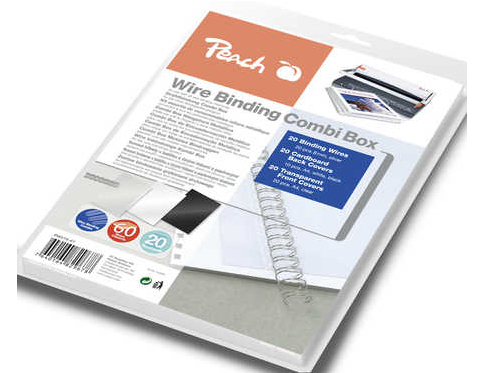 Peach Wire Binding Combi Box - 8mm, 60 Blatt