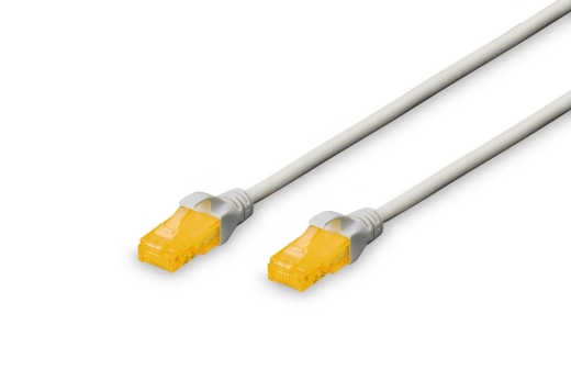 DIGITUS Patchkabel RJ45 U/UTP Cat6A 3.00m grau m. Hebelschu Polybeutel