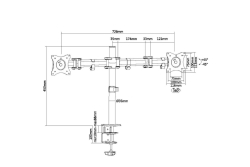 Equip Tischhalterung 13-27/2TFT 360° H.verst. 8Kg schwarz retail