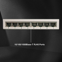 LINDY Switch 8-Port Gbit Metall schwarz