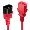 LINDY IEC-Netzverlängerung C14 - C13 rot 1m