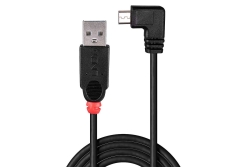 LINDY USB 2.0 Kabel Typ A/Micro-B 90° gewinkelt M/M 1m