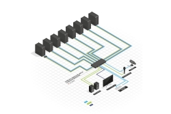 LINDY DVI-I Single Link USB 2.0 Audio KVM Switch Pro 8 Port