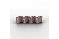 LINDY USB Typ A Portschlösser 4xPink mit Schlüssel