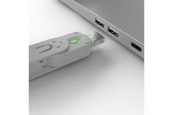 LINDY USB Typ A Portschlösser 4xGrün mit Schlüssel