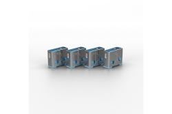 LINDY USB Typ A Portschlösser 4xBlau mit Schlüssel